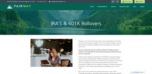 401k rollover content for client